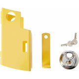 Heavy Duty Steel Caravan/Trailer Hitch Lock With Padlock - Side View