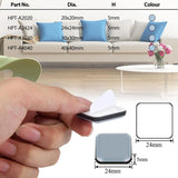 Furniture Sliders, 16 Pieces Ptfe Teflon Square Self-Adhesive Furniture Sliders Suitable For Smooth Floors And Carpets - Front View