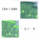 Kids Digital Alarm Clock For Girls Boys, Angel Digital Alarm Clock With Lights And Snooze Function (Green) - Side View