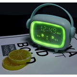 Kids Digital Alarm Clock For Girls Boys, Angel Digital Alarm Clock With Lights And Snooze Function (Green) - Top-Down View