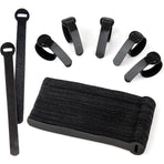 60 Pack Black Reusable Cable Ties Adjustable Hook And Loop Cable Management For Pc Cable Organizer Tv Office