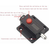 4 pcs Spring Window Cabinet Knob Automatic Door Latch Lock Furniture Cabinet Drawer Door Lock With Spring Knob - Top-Down View