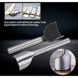 7 pcs Half ROund Diy Leather Craft Tools Arc Shape Belt End Cutter Leather Strap Semicircle Punch Tools (10-40Mm) - Side View