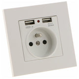 Sharplace Wall Socket, Wall Socket, Dual Usb 5V/2100Ma, 2 Port Usb Socket Convenient And Easy To Manage