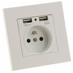Sharplace Wall Socket, Wall Socket, Dual Usb 5V/2100Ma, 2 Port Usb Socket Convenient And Easy To Manage