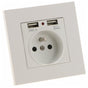 Sharplace Wall Socket, Wall Socket, Dual Usb 5V/2100Ma, 2 Port Usb Socket Convenient And Easy To Manage