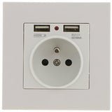 Sharplace Wall Socket, Wall Socket, Dual Usb 5V/2100Ma, 2 Port Usb Socket Convenient And Easy To Manage