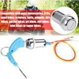 2 Wire Ignition Switch, Key Start Switch With 2 On-Off Buttons For Electric Scooter Atv Moped Go Kart - Side View
