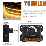 LED ROtary LED Dimmer Switch Dimming Controller Dc 12V-24V 30A Pwm Dimmer Knob For Adjusting Brightness(2 Pack) - Side View
