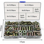 230 pcs Zinc Alloy Hex Threaded Insert Nuts Threaded Insert Nuts External Thread M4 M5 M6 M8 For Wood Furniture Nut