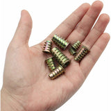 230 pcs Zinc Alloy Hex Threaded Insert Nuts Threaded Insert Nuts External Thread M4 M5 M6 M8 For Wood Furniture Nut - Top-Down View
