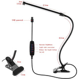8W Dimmable Usb Desk Lamp With 3 Modes (Cool/Warm/Natural) 10 Brightness Levels LED Desk Lamp For Office, Education, - Front View
