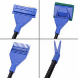 Aquarium Cleaning Kit - 5 In 1 Algae Scraper And Aquarium Gravel Cleaner - Hand Siphon Pump To Drain And Replace Your - Side View