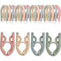 12 Pack Portable Foldable Plastic Travel Hangers Space Saving With Non-Slip Multi-Functional Travel Accessories For
