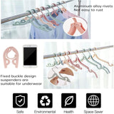12 Pack Portable Foldable Plastic Travel Hangers Space Saving With Non-Slip Multi-Functional Travel Accessories For
