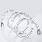 2M Extra Long Smooth Chrome Shower Hose (G1/2) - Side View