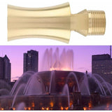 Brass Ice Tower Pond Waterfall Cedar Water Fountain Spray Nozzle Head Adjustable Cedar Shape Basin Flow Sprinkler - Top-Down View