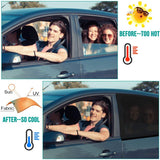 Baby Car Sun Shade, 2 Pieces Car Sun Sock By Blocking Uv Rays By Protecting Car Sun From Children And Pets (Black) (Xl) - Side View