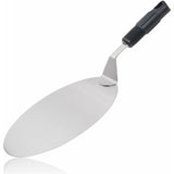 ROund Stainless Steel Pizza Peel With Non-Slip Handle Ideal For Cakes, Pizzas, Pies - Top-Down View