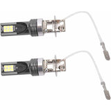 2 pcs LED Headlight Bulb, 2525 12LED Car Vehicle Headlight Replacement For H3 Headlight Bulb Dc12V-24V White 6500K-7500K