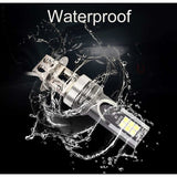 2 pcs LED Headlight Bulb, 2525 12LED Car Vehicle Headlight Replacement For H3 Headlight Bulb Dc12V-24V White 6500K-7500K - Top-Down View