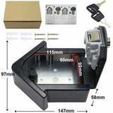 Wall Mounted Key Safe Box With Digital Code & Emergency Keys, Large Key Safe Box Xl Size Outdoor Key Safe For Home, - Front View