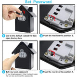 Wall Mounted Key Safe Box With Digital Code & Emergency Keys, Large Key Safe Box Xl Size Outdoor Key Safe For Home, - Top-Down View