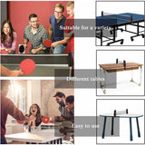 Retractable Table Tennis Net, Portable Table Tennis Net Stand, Perfect For Ping Pong Table, Desk, Dining Table, - Top-Down View