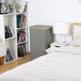 Large Laundry Basket With Lid, 100L Dirty Basket With Bamboo Handles For Clothes, Laundry Basket Xxl Foldable With - Top-Down View