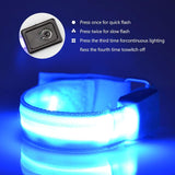 LED Reflective Arm Band Safety Bracelet Luminous Wristbands Waterproof Light Band Night Safety Reflective Strap For - Top-Down View