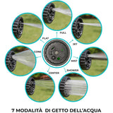 Expandable Hose Up To 10 Meters, Hose Reel With ROller And Wall Mount, Watering, Irrigation, Washing And Cleaning, 7