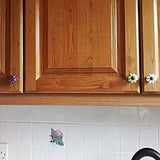 10 pcs Vintage European Style Ceramic Pumpkin Cabinet Knobs Dresser Cupboard Drawer Pull Handles White - Top-Down View