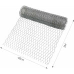 Galvanized Hexagonal Chicken Wire 400Mm X 5M For Craft Projects, Gardening, Home Decor