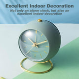 Retro Non-Ticking Analog Alarm Clock With Night Light, Silent, Easy Operation And Loud Alarm, Gift For Mom On Mother'S
