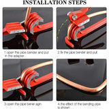Tube Bender, 3 In 1 Tube Bender 6Mm/8Mm/10Mm Copper Tube Bender Copper Tube Cutter 180° Heavy Duty Manual Tube Bender - Side View