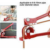 Tube Bender, 3 In 1 Tube Bender 6Mm/8Mm/10Mm Copper Tube Bender Copper Tube Cutter 180° Heavy Duty Manual Tube Bender - Top-Down View