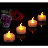 24 LED Flameless Tea Light Candles - Realistic & Bright, Battery Operated - Long Lasting For Wedding, Holiday, Party - Front View