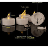 24 LED Flameless Tea Light Candles - Realistic & Bright, Battery Operated - Long Lasting For Wedding, Holiday, Party - Side View