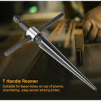 Hand Reamer, Bridge Pin Hole T-Shaped Tapered Hexagonal Handle Drilling Tool