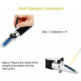 Brix Refractometer, Beer Wort Refractometer, Dual Scale – Specific Gravity 1.000–1.120 And Brix 0–32%, Replaces - Top-Down View