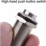 4 pcs 12Mm 3A 12V/24V/125V/250V Ac Self-Locking Waterproof Push Button Switch Nickel Plated Copper On Off Push Button