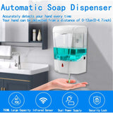 Automatic Hand Soap Dispenser, 700Ml Wall Mounted Soap Dispenser, Touchless Hand Sanitizer Shampoo Dispenser, Touchless - Front View