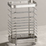 Stainless Steel Kitchen Utensil Holder, Cutlery Holder, Utensil Rack, Countertop Organizer, Restaurant Accessories - Side View