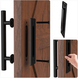 Sliding Door Handle Black Door Handle Modern Barn Door Handle - Top-Down View