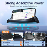 Car Phone Holder, Anti-Slip DAshboard Mount Cell Phone Holder Compatible For Other Smartphone (Black) - Front View