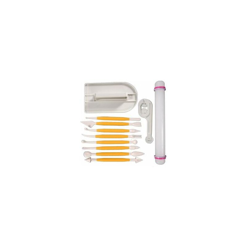 4 pcs Set DArk Sugar Paste Modeling Tools, 11 Cake Molds