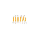 4 pcs Set DArk Sugar Paste Modeling Tools, 11 Cake Molds - Front View