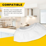 8 pcs Microfiber Cloths For Kärcher(Compatible With), Hand Nozzle Cloths Accessory For Steam Cleaners Sc 1, 2, 3, 4, 5 - Side View