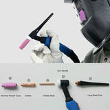 Tig Welding Accessories Wp-26 Argon Arc Welding Equipment Adapter Sleeve Shell Ceramic Nozzle For Tig Welding Gun - Front View
