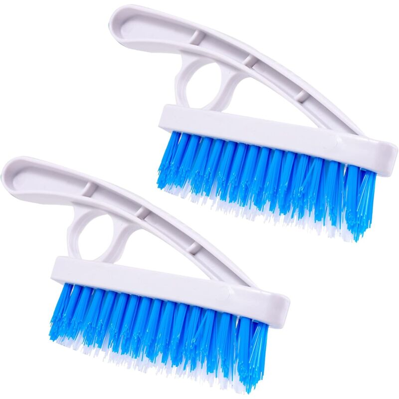 2 Pack Grout Scrub Brush - Stiff Nylon Bristle Scrub Brush For Bathtub, Shower - Floor Grout & Tile Cleaning Brush For